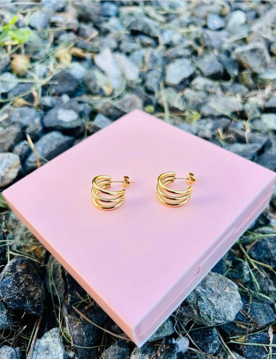 Gold earrings