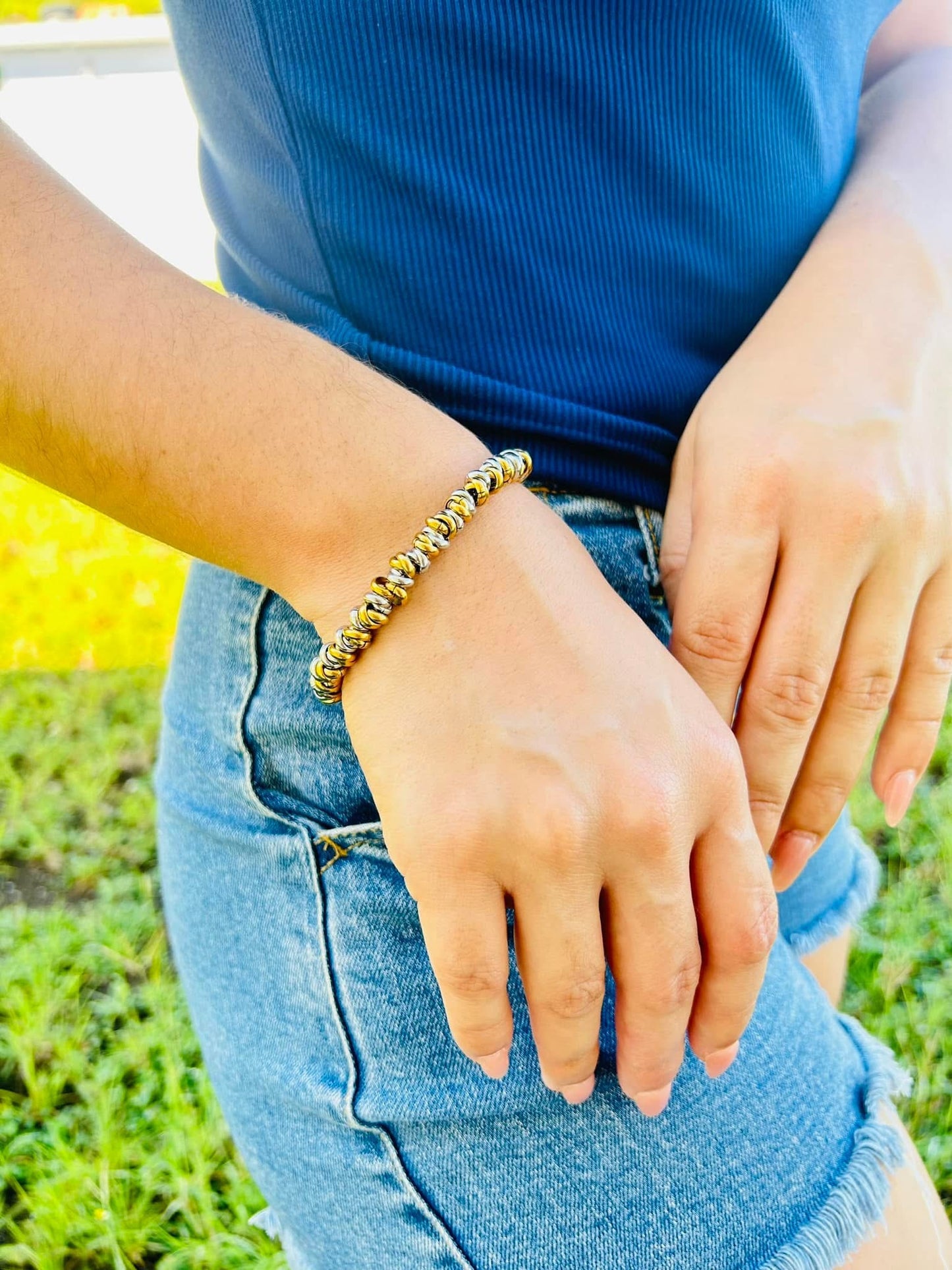 Pulsera Doble Tono